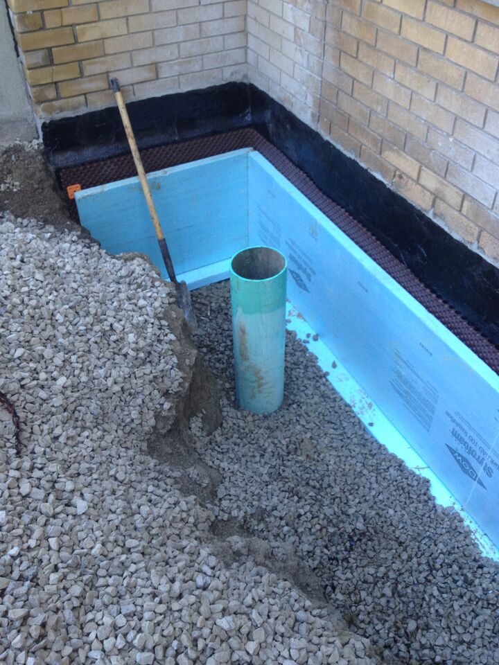 Exterior Foundation Waterproofing drain pip