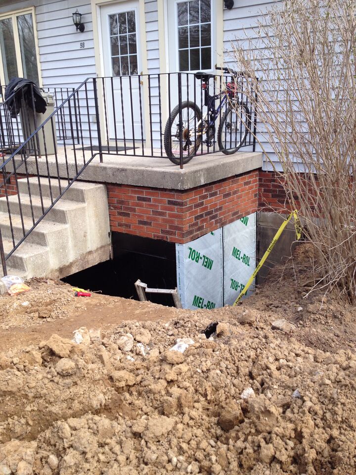 Porch Foundation exposed