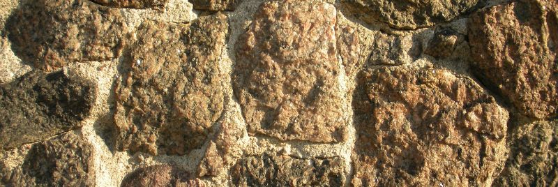 stone foundation closeup