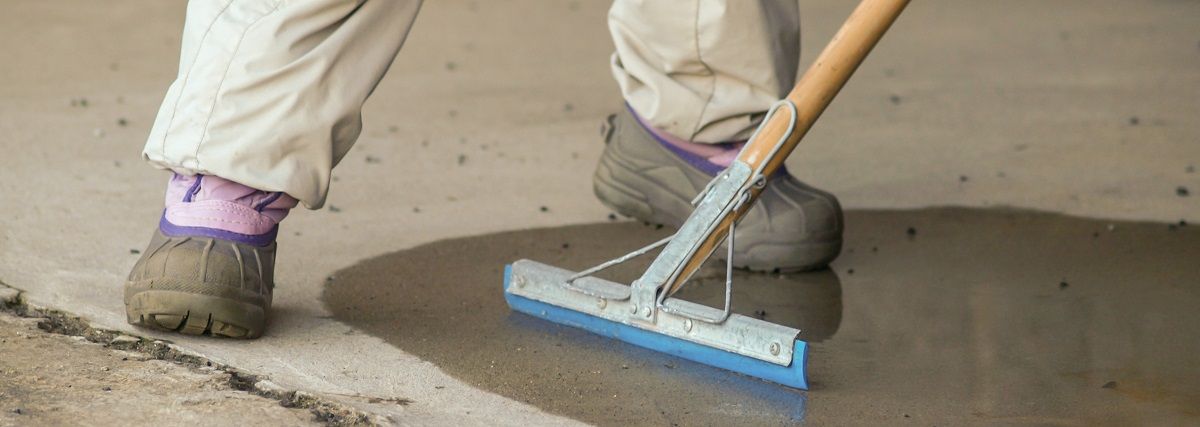 squeegee on floor