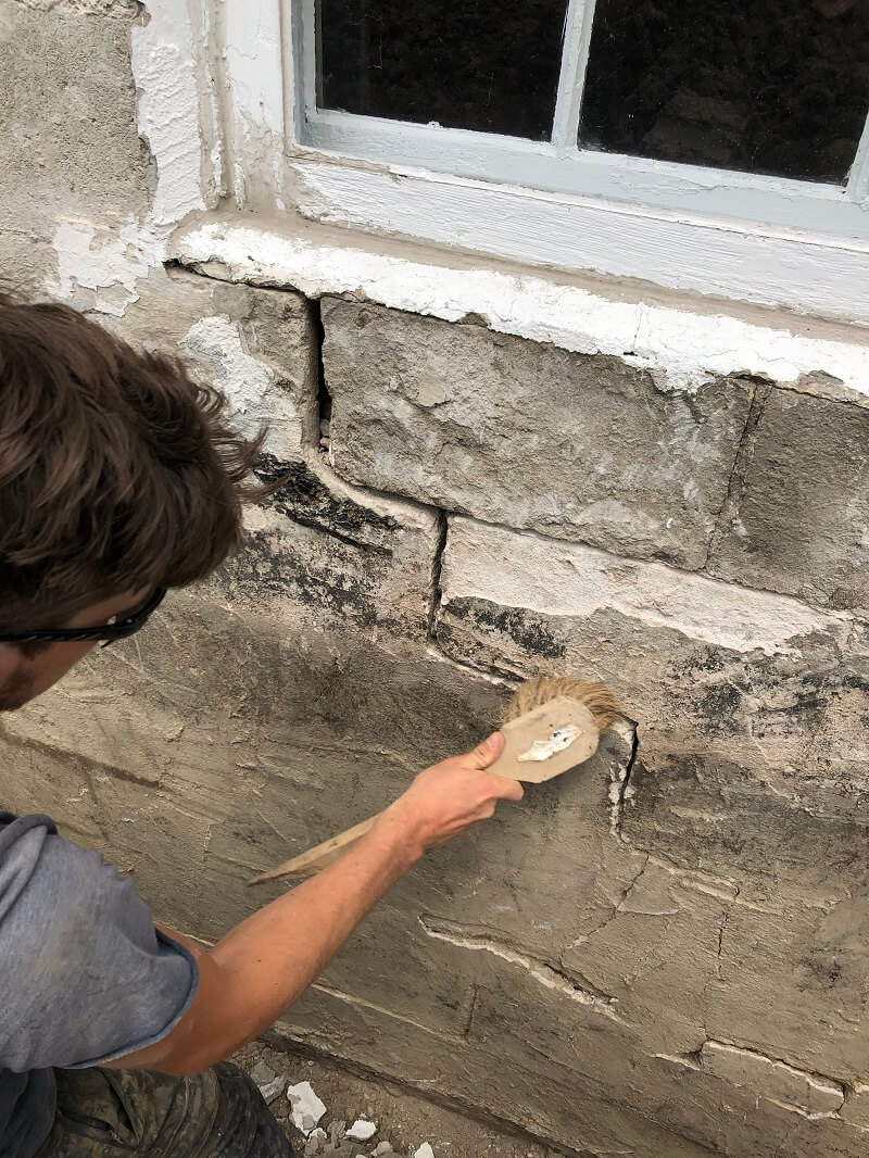 foundation crack repair bricks waterproofing