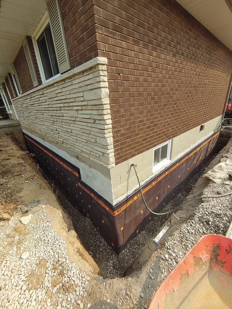 foundation waterproofing outside