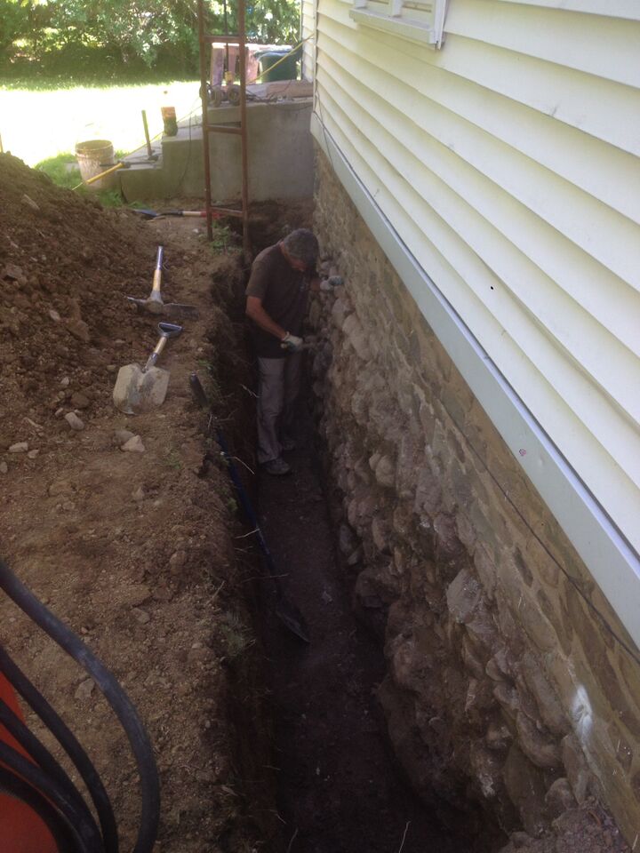 prepping surface stone foundation