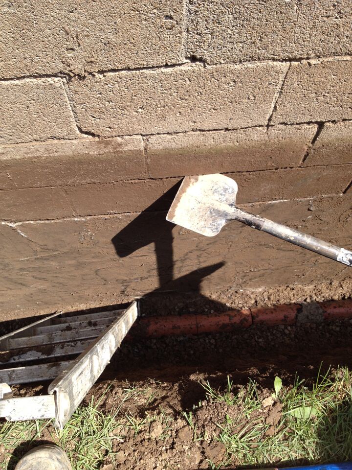 smoothing out foundation waterproofing