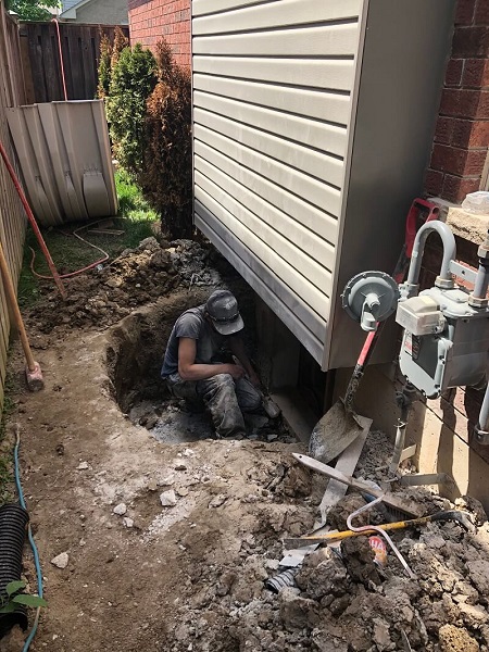 digging an egress window entrance