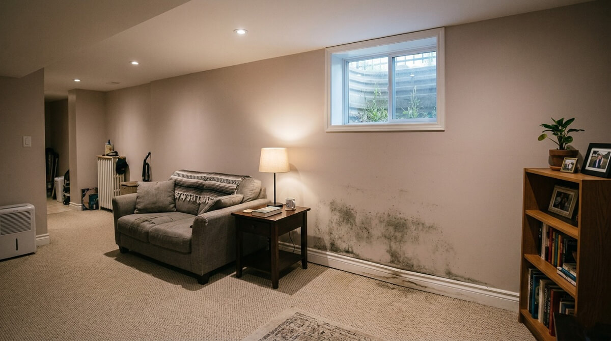 Basement apartment mould