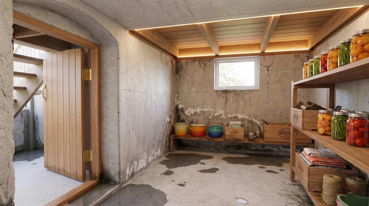 leaking cold room with lots of storage
